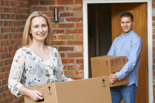 Removal van prepared for a flat move in Wapping