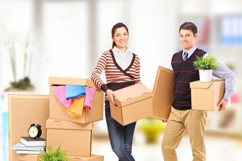 Packing and moving office furniture for a business in Wapping