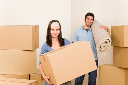 Office relocation support in Wapping with boxes and desks